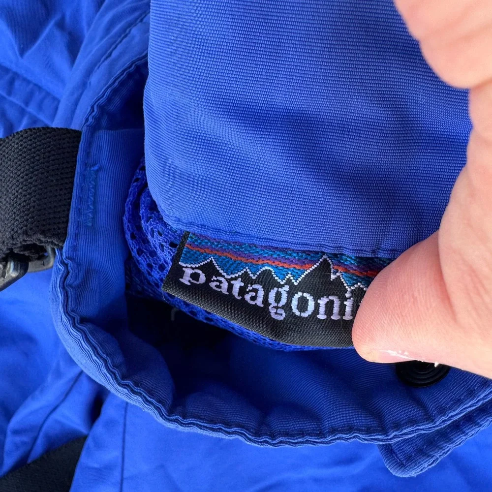 Patagonia Mens Blue Snow Ski Pants Suspenders Size 32 Cobalt Mountain
